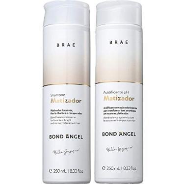 Imagem de Kit Braé Bond Angel - Shampoo e Acidificante Cabelo Danificado (2x250ml) - Restauração, Hidratação e Brilho Espelhado Profissional