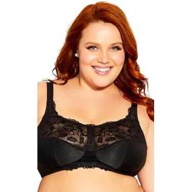 Imagem de Avenue Sutiã feminino plus size de renda macia, Preto, (38) D