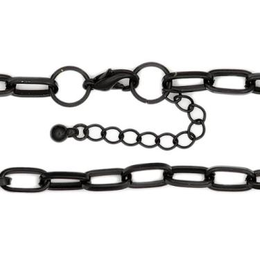 Imagem de Colar de corrente de metal Bella Artiste Blue Moon 45,7 cm, 1/pacote, preto