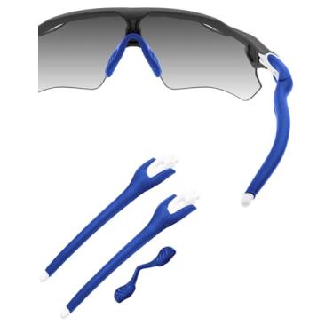 Imagem de HILEEN Óculos de sol brancos de substituição para óculos de sol Oakley Radar EV Path Pitch Advancer - Azul escuro