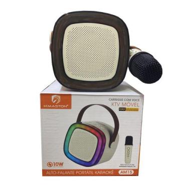 Imagem de Caixa de Som Bluetooth 10W Musical Karaokê AM15 - ELE349 - KAPBOM/H'MA