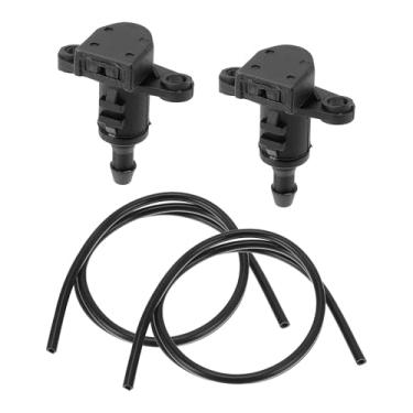 Imagem de A ABSOPRO Kit de bocal de lavador de para-brisa para Kia Picanto 2011-2017 Bocais de pulverização de para-brisa Limpador Spray Lavadora Jet No.98630YY000 2 peças Mangueira de fluido de 1 metro