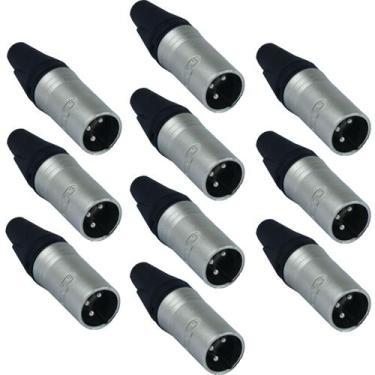 Imagem de Kit 10 conectores datalink xlr macho linha dlk 3 polos