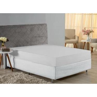 Imagem de Lençol Casal Malha Avulso 100% Algodão Antialérgico - Branco