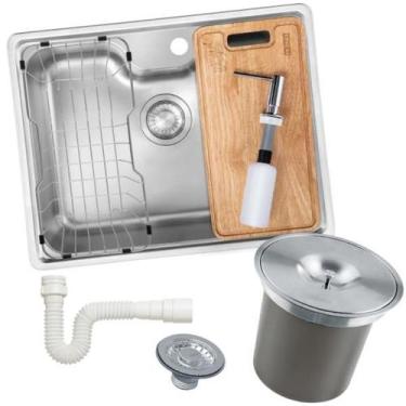 Imagem de Cuba Bell Franke 61x 48 com Acessórios 15121 e Lixeira 5L