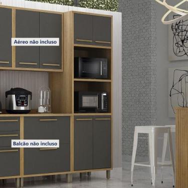 Imagem de Paneleiro com 2 Nichos 4 Portas Torino Valdemoveis - Valdemóveis, Cina