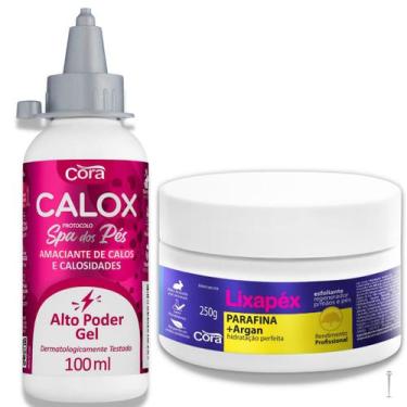 Imagem de Amaciante Calox Gel e Esfoliante Lixapéx Parafina Argan Spa Pés Cora -