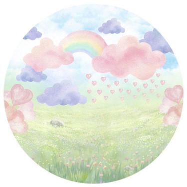 Imagem de Painel Redondo 3D Sublimado Chuva De Amor Frd-763