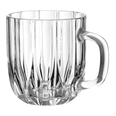 Imagem de Caneca de Vidro com Relevo, Design Elegante, 280 ml, Transparente