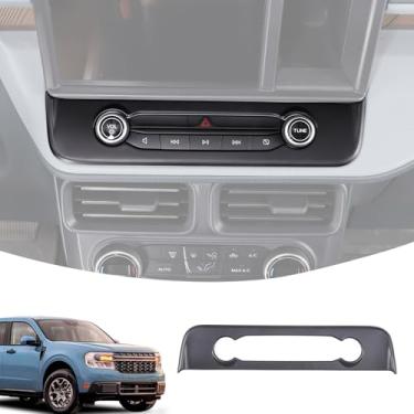 Imagem de Painel de interruptor de volume do console central de ar condicionado acabamento compatível com Ford Maverick 2022-2025 controle central rádio multimídia botão interruptor painel capa acessórios