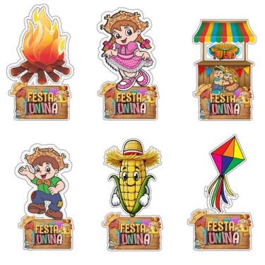 Imagem de Apliques para Tubetes Festa Junina 30 Unidades - Genérico