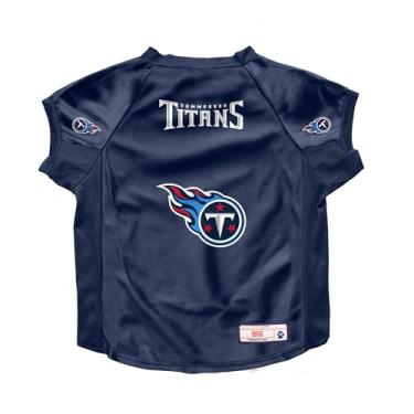 Imagem de Littlearth Camiseta elástica NFL Tennessee Titans para cães grandes, cor do time, cachorro grande