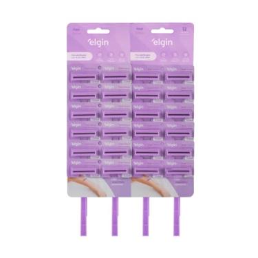 Imagem de Aparelho de Depilação Feminino Fast Shave com 2 Lâminas Elgin - Cartela com 24 Unidades