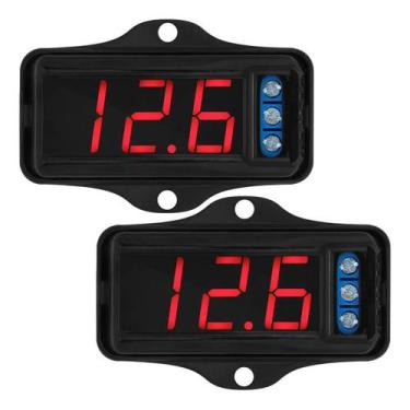 Imagem de 02 Voltímetro Automotivo Taramps Vtr 1000 Display Digital