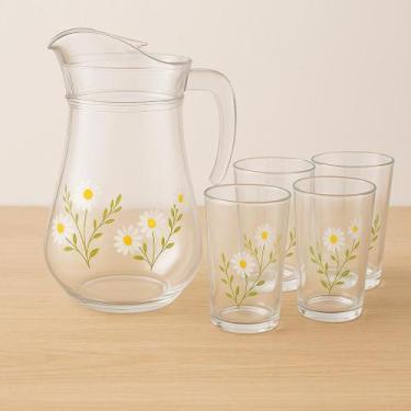Imagem de Jogo De Jarra 1,35l Com 4 Copos 265ml Em Vidro Modelos - HAUSKRAFT