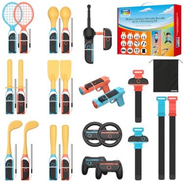 Imagem de 24 in 1 Switch/Switch2 Sports Accessories for Joy-Con 2, for Authentic Sports Experience, Family Gatherings, Social Icebreaker, with Storage Bag