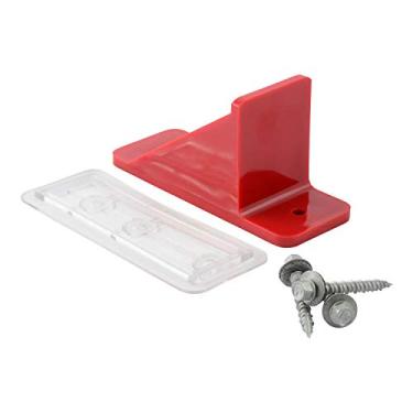 Imagem de Pacote de granel comercial com 50 cores (protetores de agora, gaxetas e parafusos de vedação perfeitos) - Impeça que a neve deslize para fora do seu bloco de proteção de neve de telhado de metal para quebras (vermelho carmes)