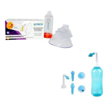 Imagem de Kit Saúde Respiratória Espaçador + Limpador Nasal - Supermedy