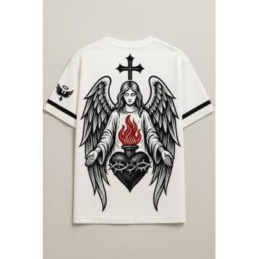 Imagem de Camiseta Streetwear Oversized Masculina saint - swagon, GG