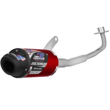 Imagem de Escapamento Pro Tork Powercore 3 Steel Technology Biz 100 2015, VERMEL