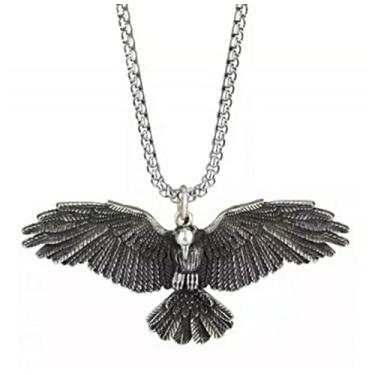 Imagem de Corrente com Pingente em Aço Inox Águia Falcão Gavião Pássaro Time