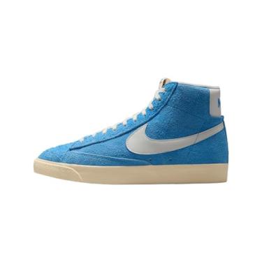 Imagem de Nike Blazer Mid '77 Premium Tênis masculino (HF3157-400, azul universitário/musselina/preto/vela), Azul universitário/musselina/preto/vela, 39