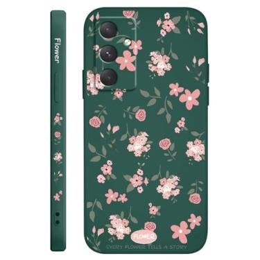 Imagem de Capa de celular com aroma floral para Samsung Galaxy A55 A35 A25 A56 A36 A26 A16 A15 A06 A05 A05S A54 A34 A24 A14 A04 A04S A04E 4G 5G, verde escuro, para A55 5G