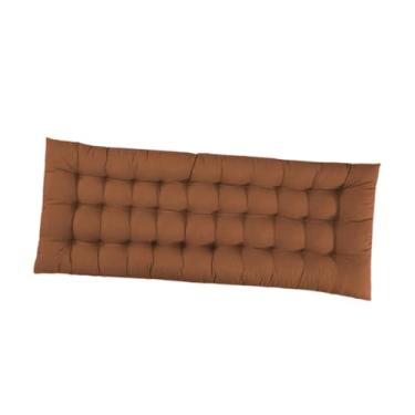 Imagem de IEUDNS Almofada para Cadeira de Pátio com Encosto Alto para Assento de Cadeira Reclinável de Jardim Confortável 48 Cm X 120 Cm X 8 Cm Espessada, Café