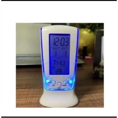 Imagem de Relógio De Mesa Digital Com Alarme Termômetro Calendário Com Luz De Led