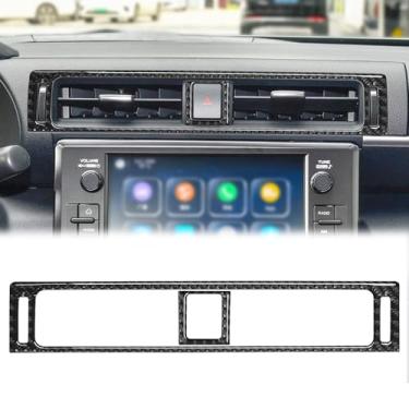Imagem de SUNJIKA Compatível com controle central de fibra de carbono para saída de ar condicionado e adesivo de acabamento de moldura de luz de aviso de emergência para Toyota GR86/Subaru BRZ 2022 2023 2024