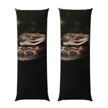 Imagem de Capa de travesseiro corporal com zíper oculto, fronha longa de microfibra macia e respirável para travesseiro corporal, capas de travesseiro de cobra para presente de dormir 50 x 137 cm