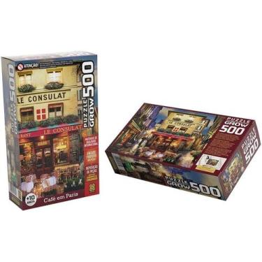 Imagem de Quebra-Cabeça - 500 Peças - Café em Paris - Grow - 3965