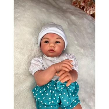 Imagem de Bebê Reborn Menina Realista Carequinha Com Enxoval Completo
