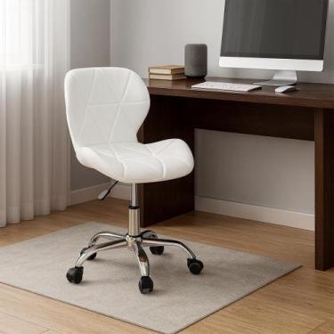 Imagem de Cadeira De Escritório Slim Ergonômica Giratória Couro Diversas Cores -