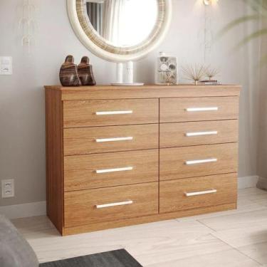Imagem de Cômoda para Quarto 8 Gavetas Gênova Plus - Batrol Móveis