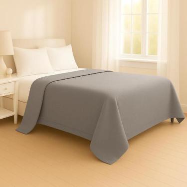 Imagem de Manta Cobertor Microfibra Lisa Antialérgica Casal Soft Macia 2,00x1,80