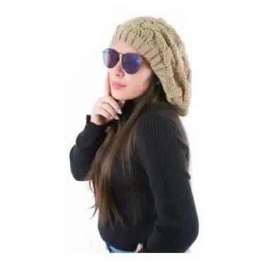 Imagem de Touca Boina Feminina Beanie Gorro Frio Inverno Trançada Linda Lã - BOI