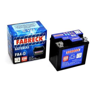 Imagem de Bateria Moto FA4-D 4Ah Fabreck, FA4-D