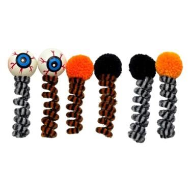 Imagem de ShengQuanHao Brinquedo de Mola para Gato de Halloween, Decoração Adorável, Portátil, Leve, Brinquedo Interativo para Festa No Jardim E Quarto, 6 Peças