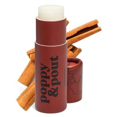 Imagem de Poppy & Pout Cinnamint Bálsamo labial jumbo | Bálsamos labiais e hidratantes naturais | Hidrata com cera de abelha, vitamina E, óleo de coco orgânico | Sem crueldade | Protetor labial em tubo de