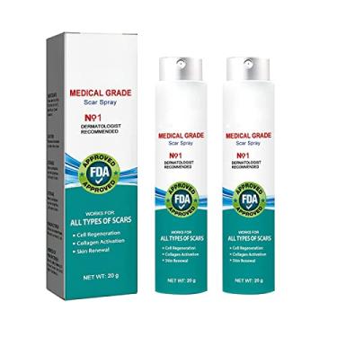 Imagem de 2 peças de spray de cicatriz para remoção de cicatrizes de grau médico, tratamento para cicatrizes de acne, spray de remoção de cicatrizes para todos os tipos de cicatrizes - especialmente cicatrizes