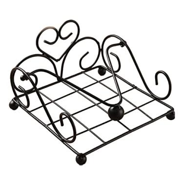 Imagem de Capa de caixa de lenços de papel suporte de folha de metal porta-guardanapos prateleira de toalha de hotel ferramenta de cozinha