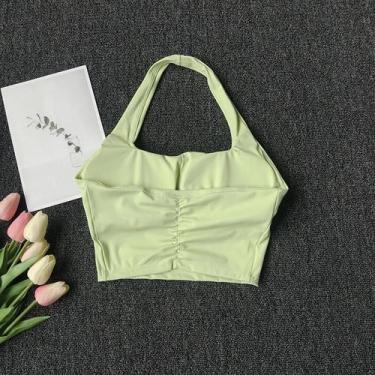 Imagem de Colete Esportivo Feminino De Secagem Rápida Com Gola Halter, Almofadas