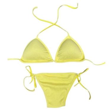 Imagem de Biquini Conjunto Tecido Canelado Com Bojo Bikini Varias Cores Verão Te
