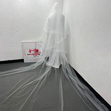 Imagem de Véu de Noiva Crinol Casamento Longo 2 Camadas V115 - Milly - O Shoppin