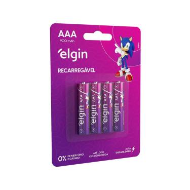 Imagem de Pilha Recarregável AAA Palito 900mah Blister Com 4 Unidades