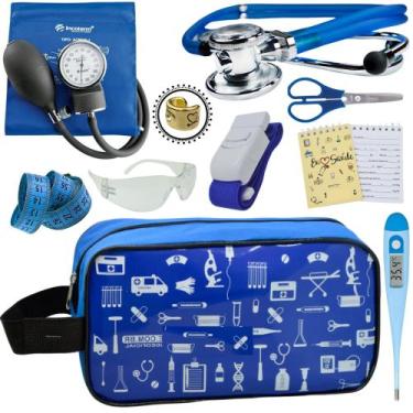 Imagem de Kit Academico Enfermagem Premium Preto Completo - Love Saude, AZUL EST
