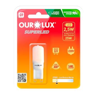 Imagem de Lâmpada SUPERLED Bipino G9 2,5W 220V 2700K Fosca 300° OUROLUX