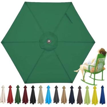 Imagem de Guarda-sol De Substituição Guarda-sol Capa De Tecido De Guarda-sol De Substituição Com 6 Costelas Guarda-sol De Substituição Pano De Guarda-sol Para Jard, Green, 2.0m/6.56ft