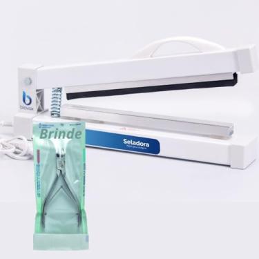 Imagem de Seladora Odontológica para Papel Grau Cirúrgico 30cm Branca, Acompanha 10 Envelopes Autoselantes 9x23